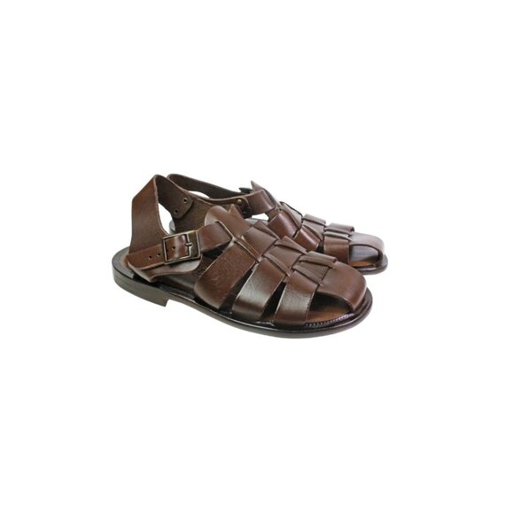 Mateo Brown Men’s Italian Leather Sandals Shoes main image 5